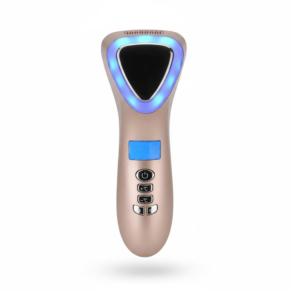Experience the elegance of GLOWNIQUE's Ultrasonic Cryotherapy Luxe Facial Massager, a masterpiece in skincare that rejuvenates and elevates your beauty ritual.