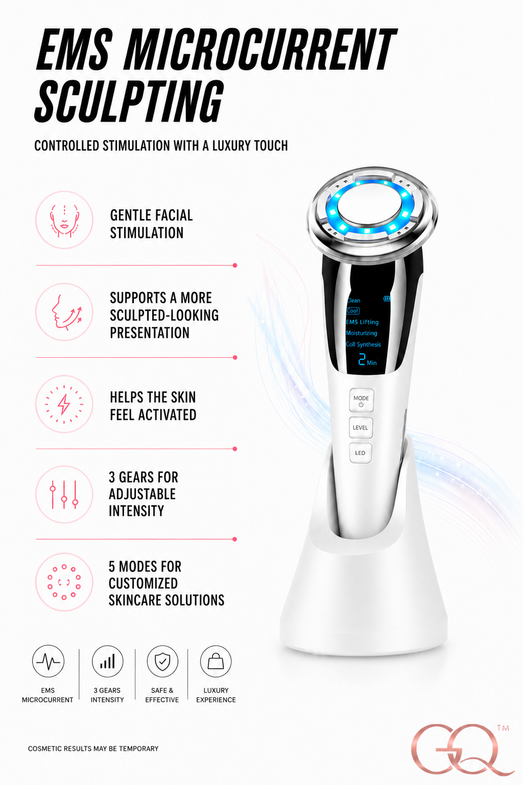 GLOWNIQUE Séraphine EMS Facial Sculptor - Couture Skincare