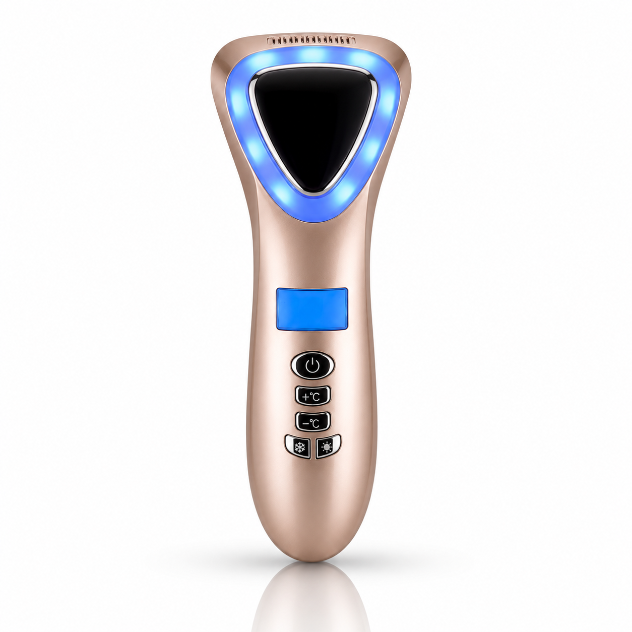 Experience the elegance of GLOWNIQUE's Ultrasonic Cryotherapy Luxe Facial Massager, a masterpiece in skincare that rejuvenates and elevates your beauty ritual.