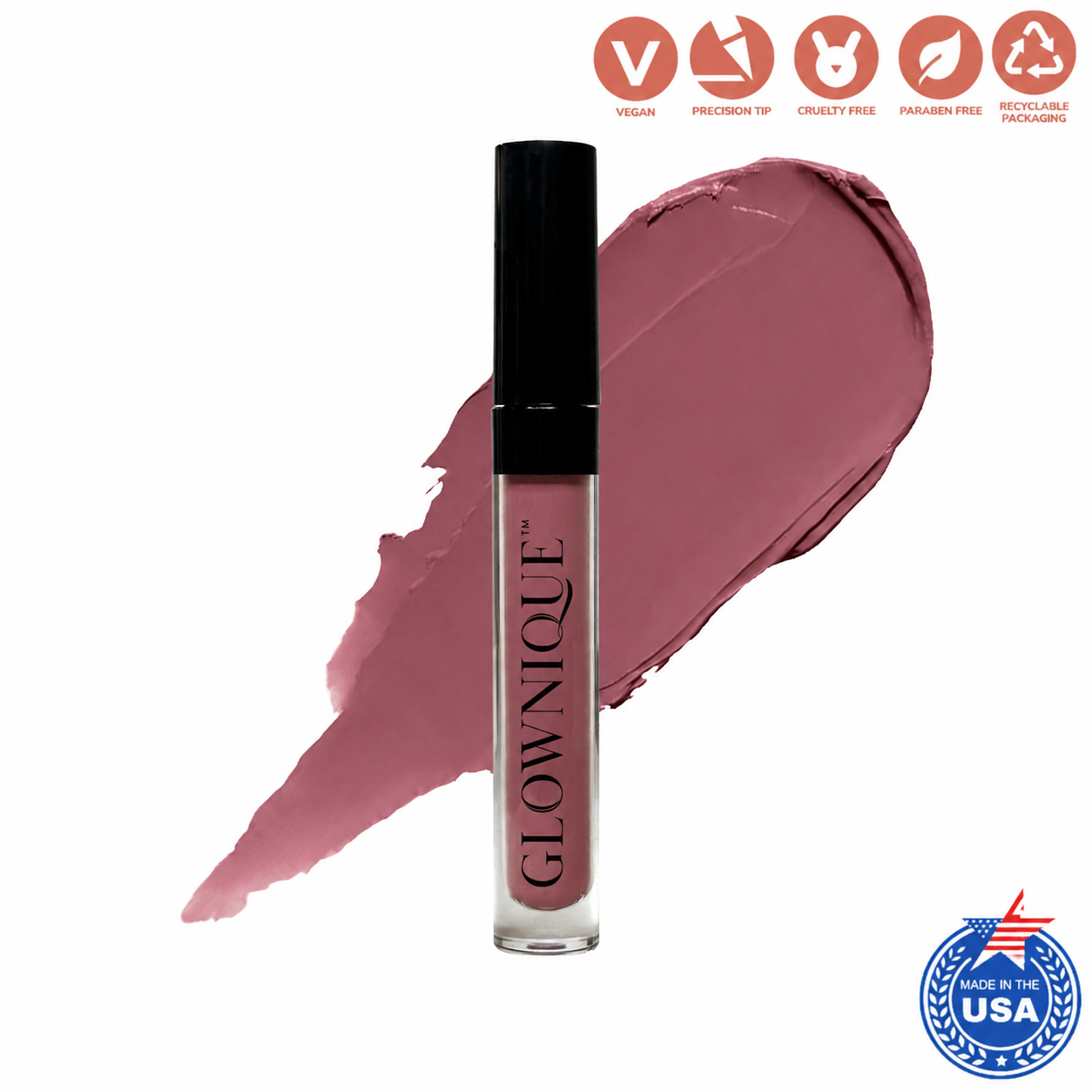 Indulge in GLOWNIQUE Liquid to Matte Lipstick, a luxurious blend of artistry and sophistication. Experience a velvety matte finish that elevates your beauty ritual.