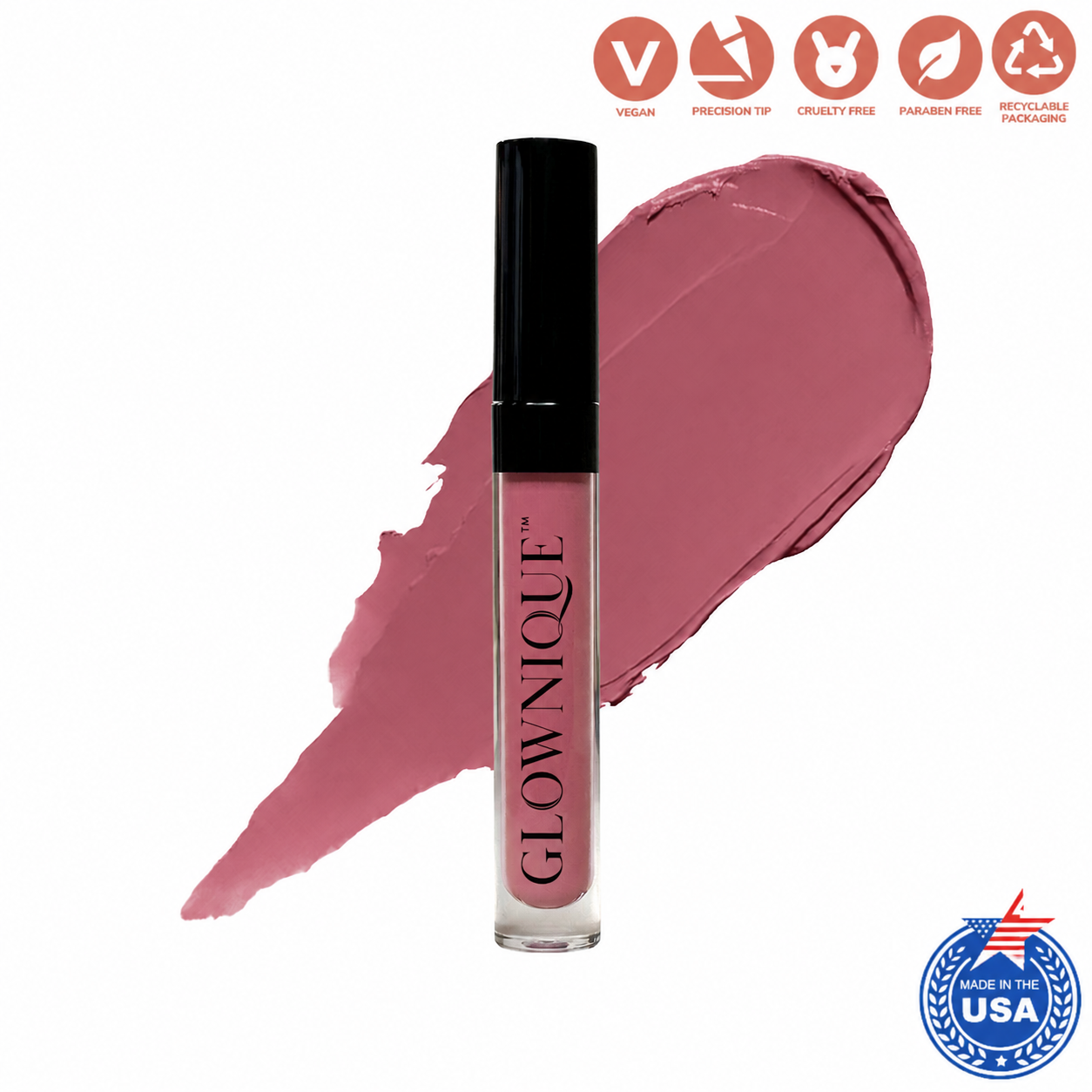 Experience the artistry of GLOWNIQUE Liquid to Matte Lipstick, where luxurious formulation meets sophisticated elegance for a radiant, velvety finish.