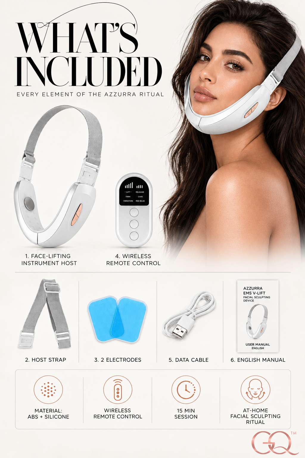 Azzurra EMS V-Lift Facial Sculpting Device | GLOWNIQUE