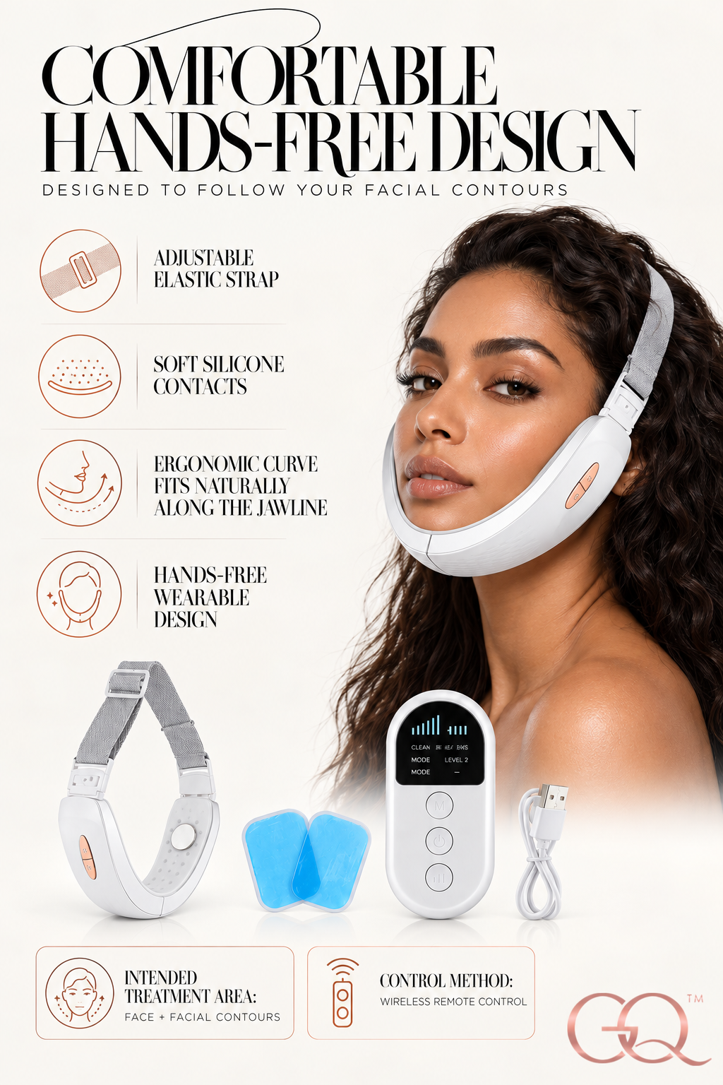 Azzurra EMS V-Lift Facial Sculpting Device | GLOWNIQUE