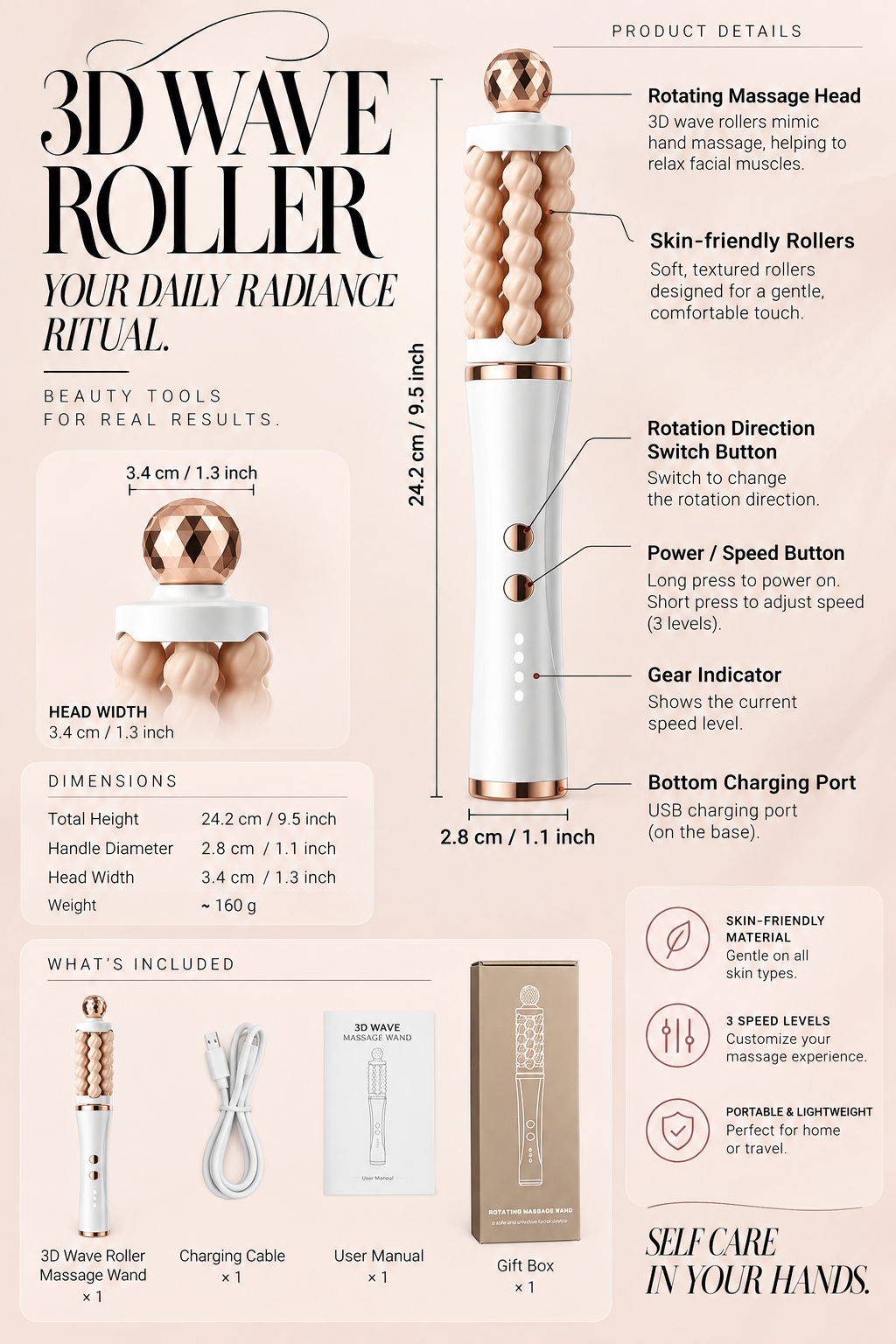 Ondina 3D Sculpting Roller by GLOWNIQUE