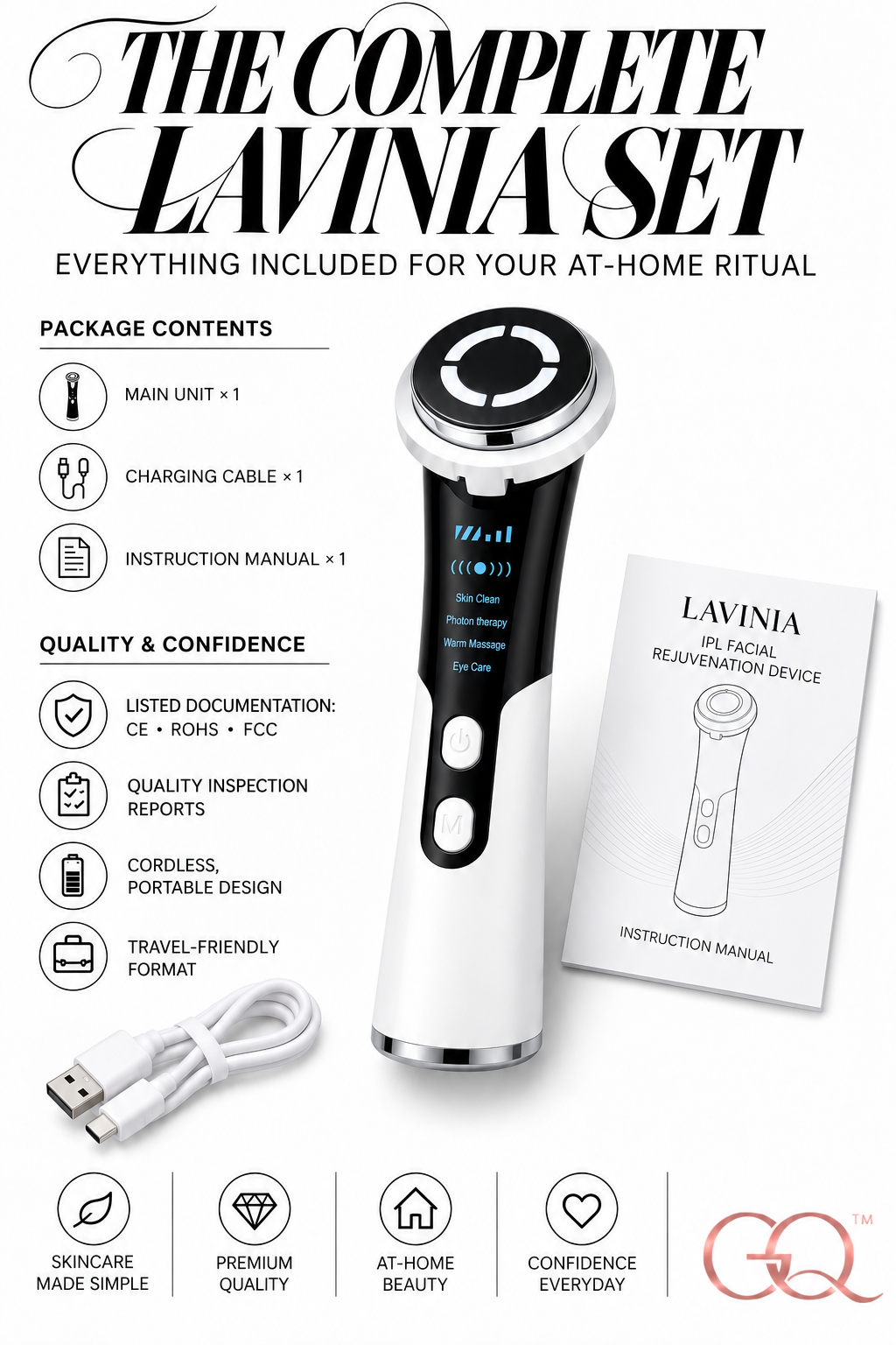 Lavinia IPL Facial Rejuvenation Device | GLOWNIQUE