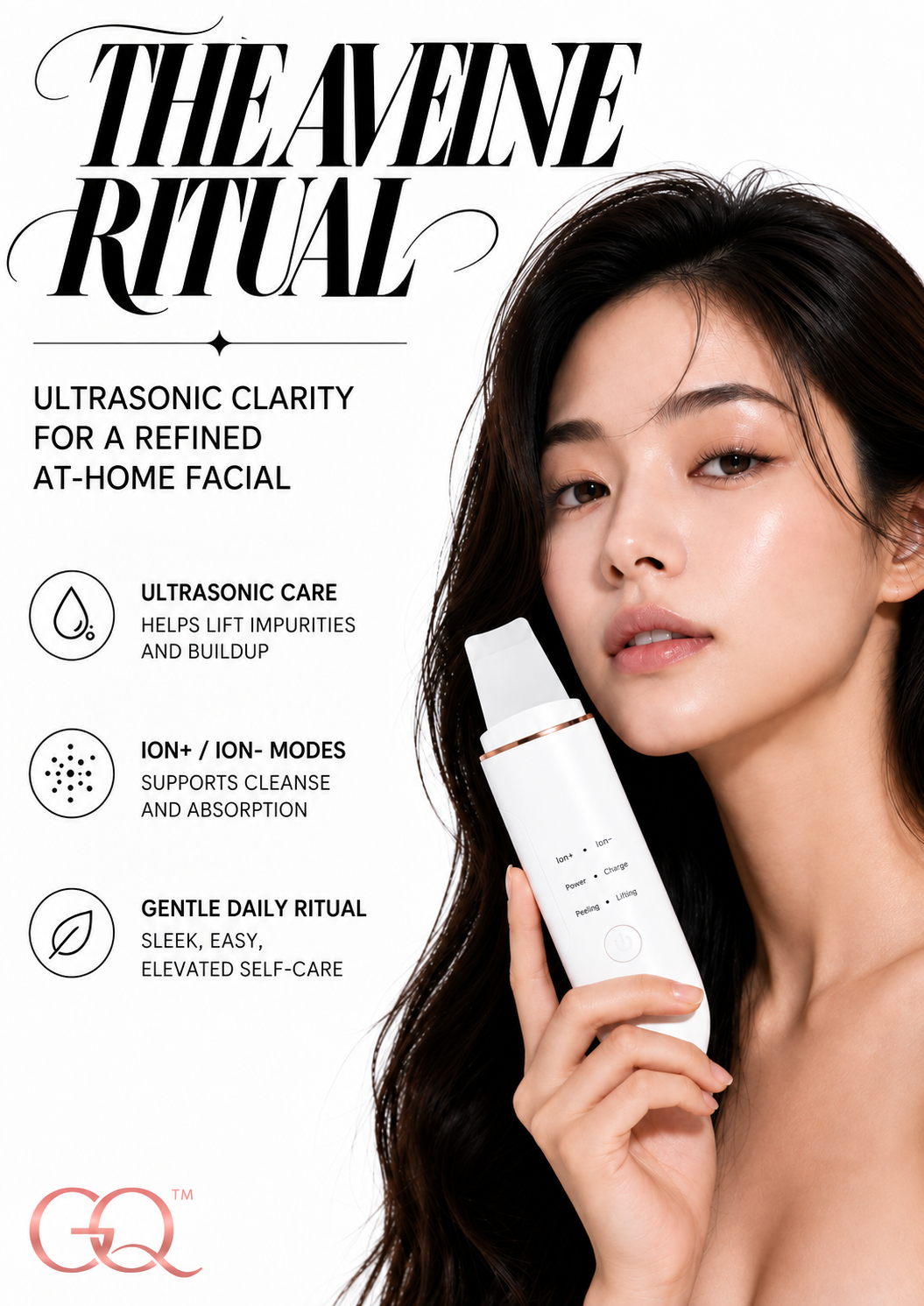 Aveline Ultrasonic Peeling & Pore Refining Spatula | GLOWNIQUE