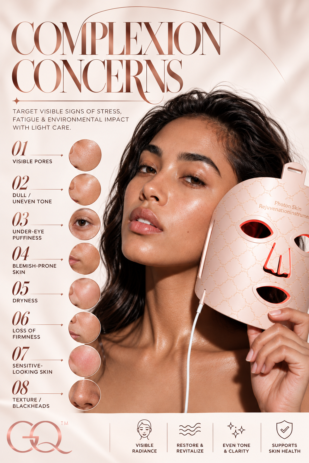 GLOWNIQUE Couture LED Light Therapy Mask for Radiant Skin