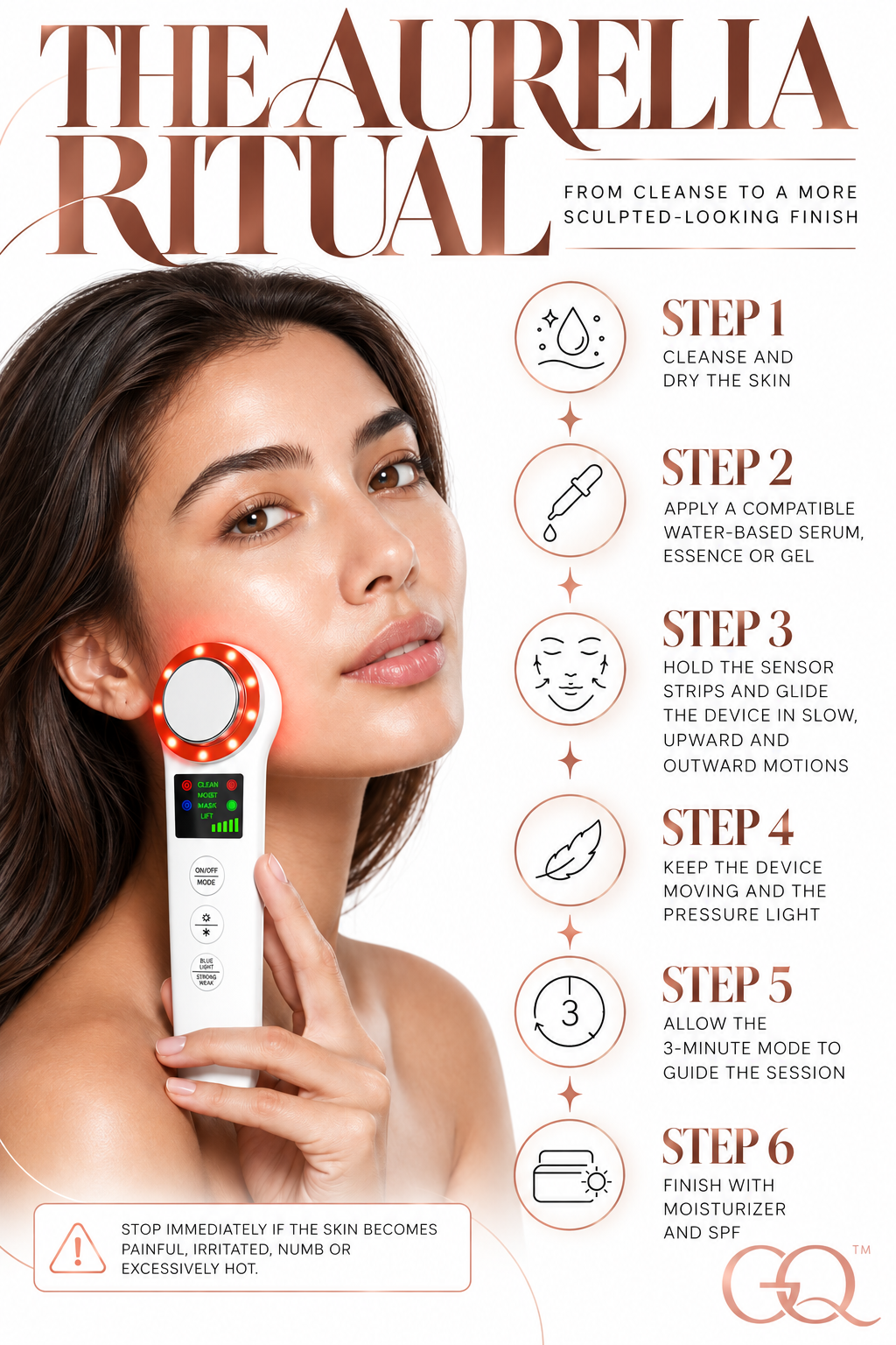 GLOWNIQUE Aurelia Cryo Sculpting Wand Couture Beauty Tool