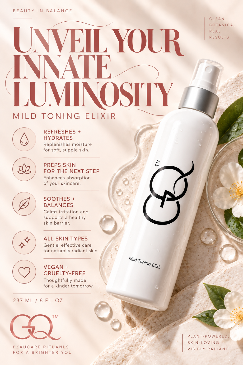 GLOWNIQUE Mild Toning Elixir, Couture Luxury Hydration
