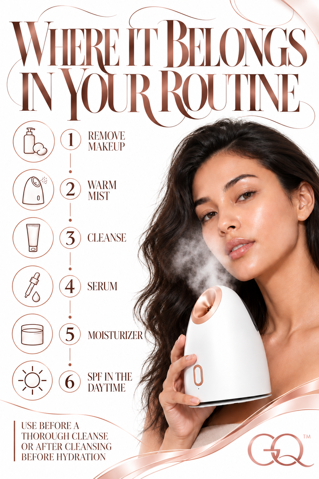 GLOWNIQUE Couture Nano Facial Steamer for Luxurious Skincare