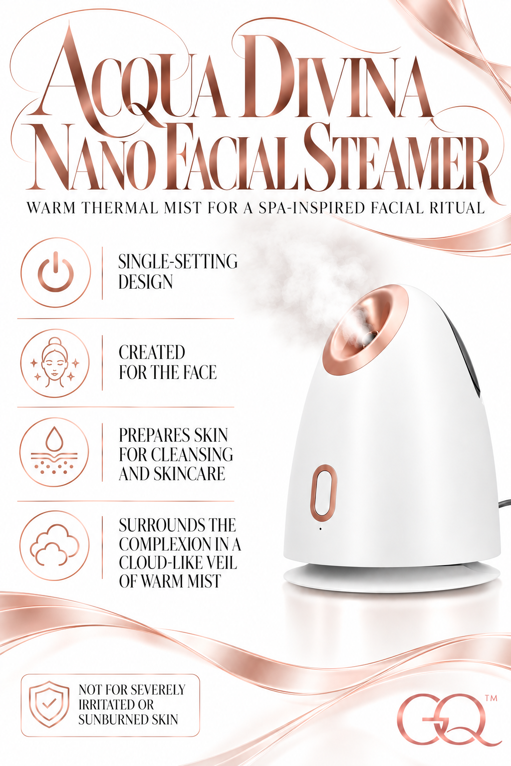 GLOWNIQUE Couture Nano Facial Steamer for Luxurious Skincare