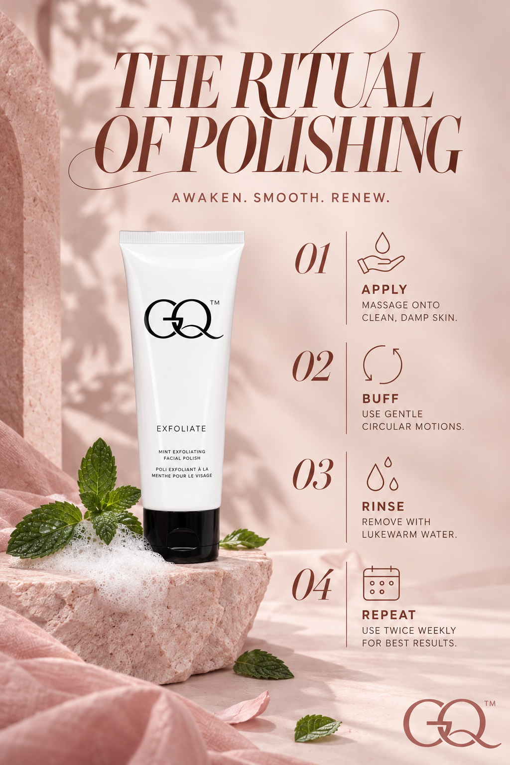 GLOWNIQUE Mint Exfoliating Facial Polish | Artisanal Luxury