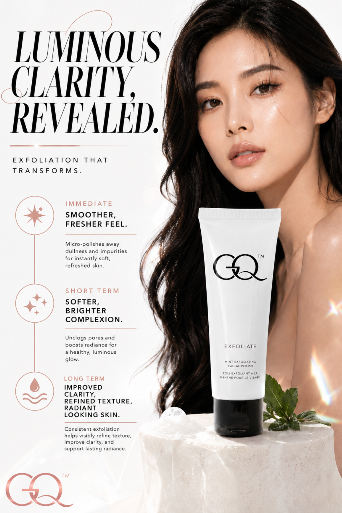 GLOWNIQUE Mint Exfoliating Facial Polish Artisanal Luxury