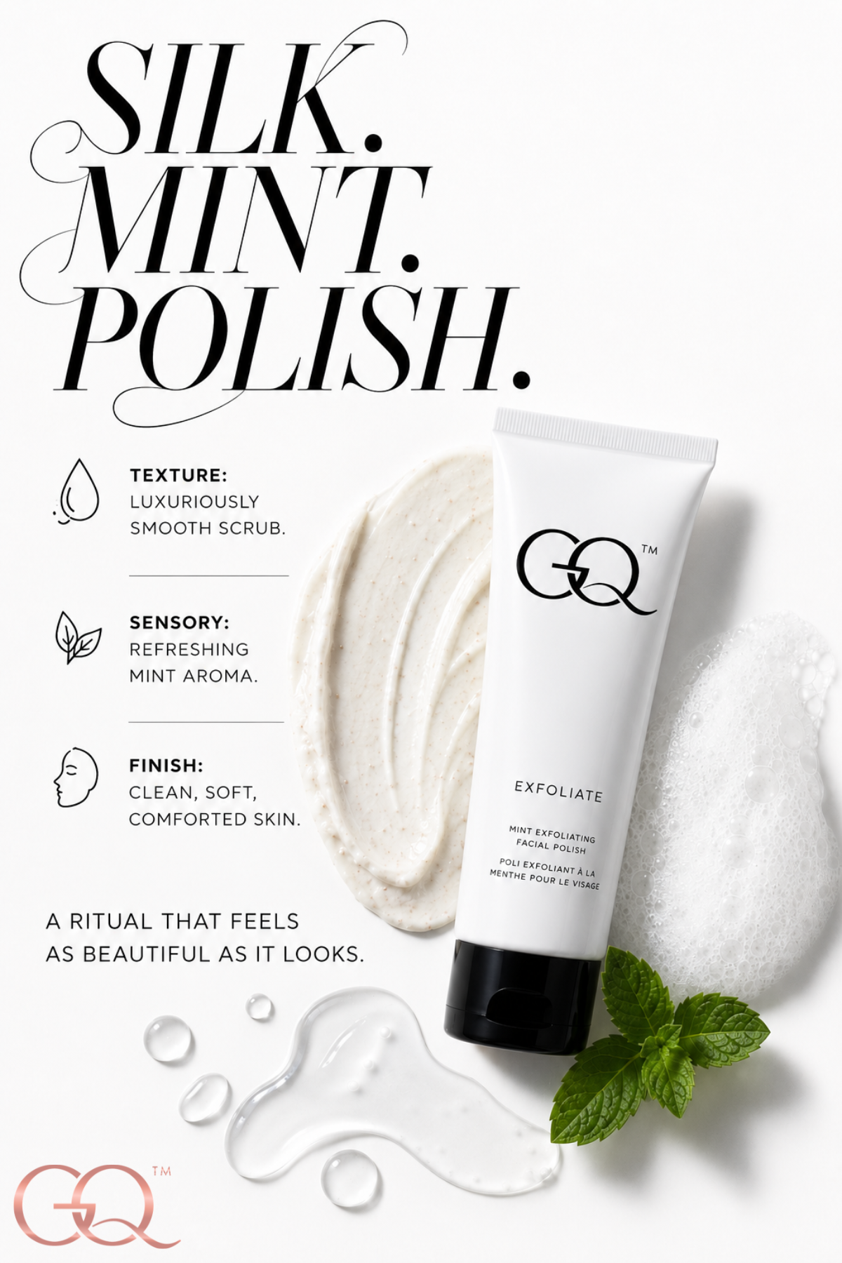 GLOWNIQUE Mint Exfoliating Facial Polish - Artisanal Luxury