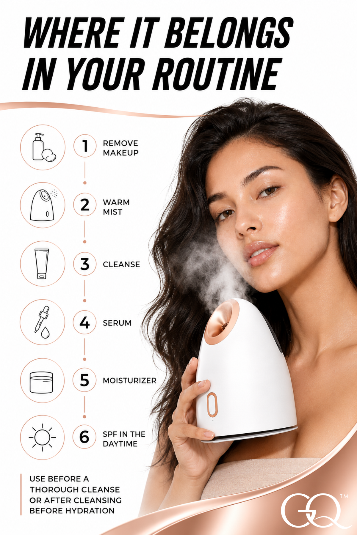GLOWNIQUE Acqua Divina Nano Facial Steamer Couture Luxury