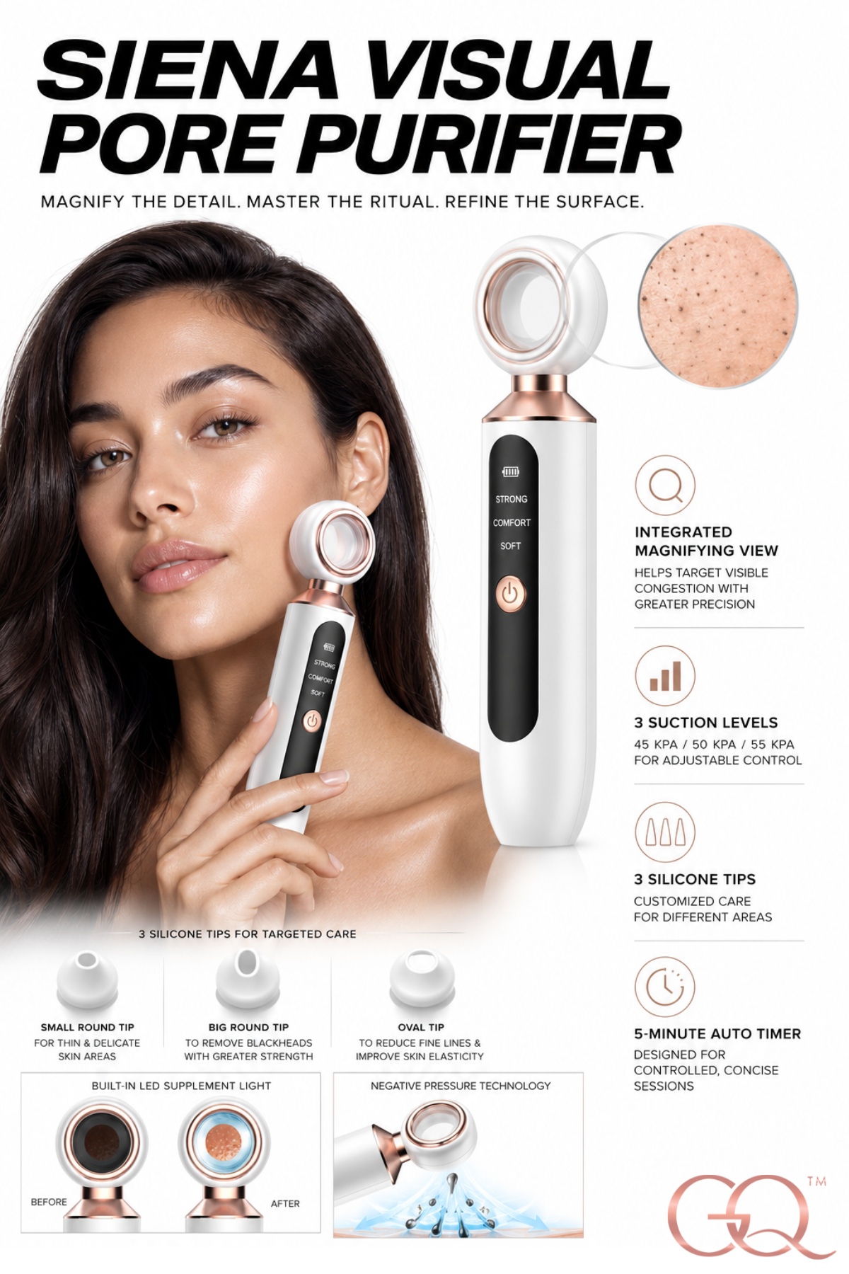 GLOWNIQUE Siena Visual Pore Purifier - Artisanal Skincare Tool