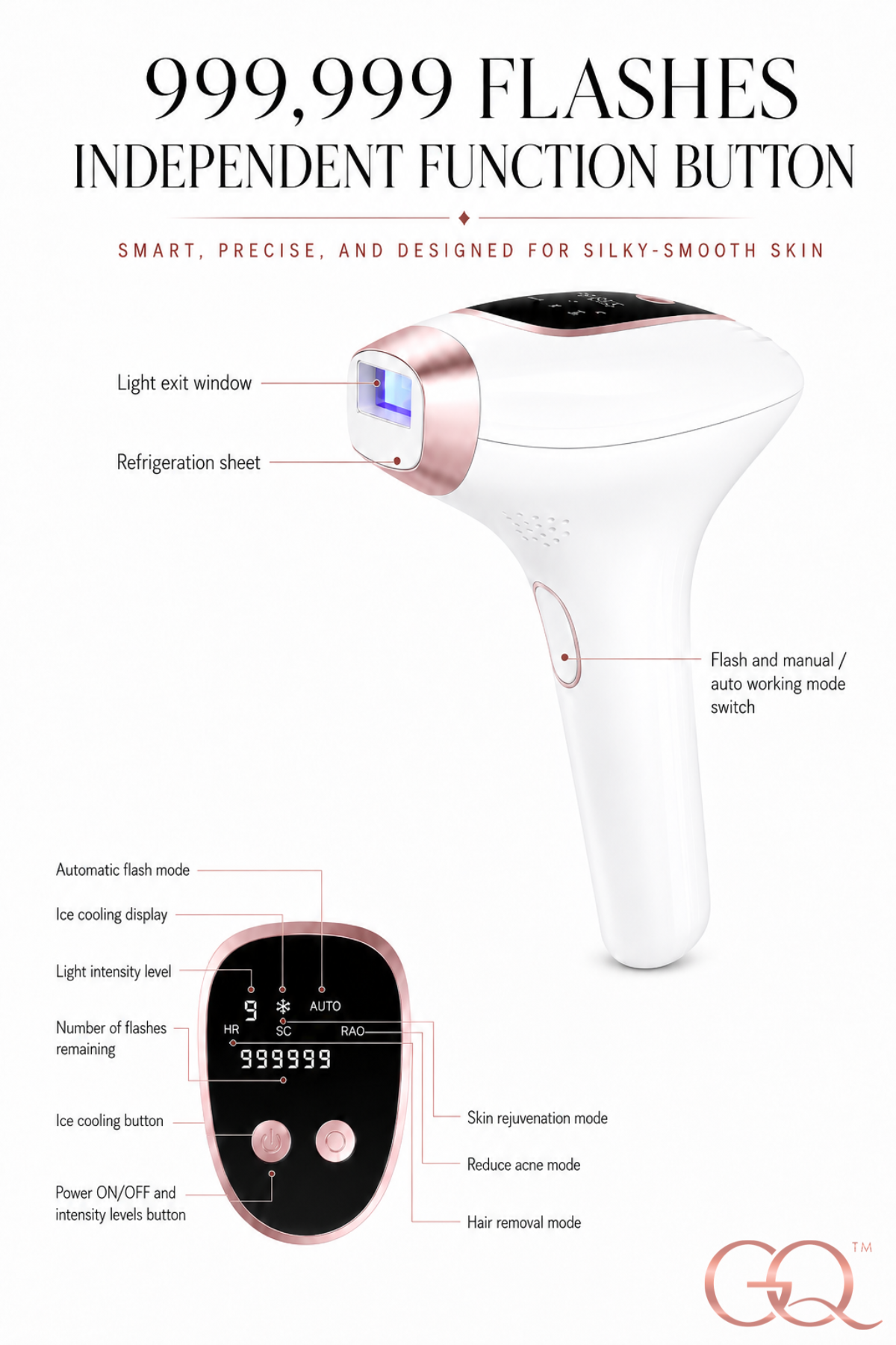 Luce Seta Cooling IPL Hair Removal Device | GLOWNIQUE