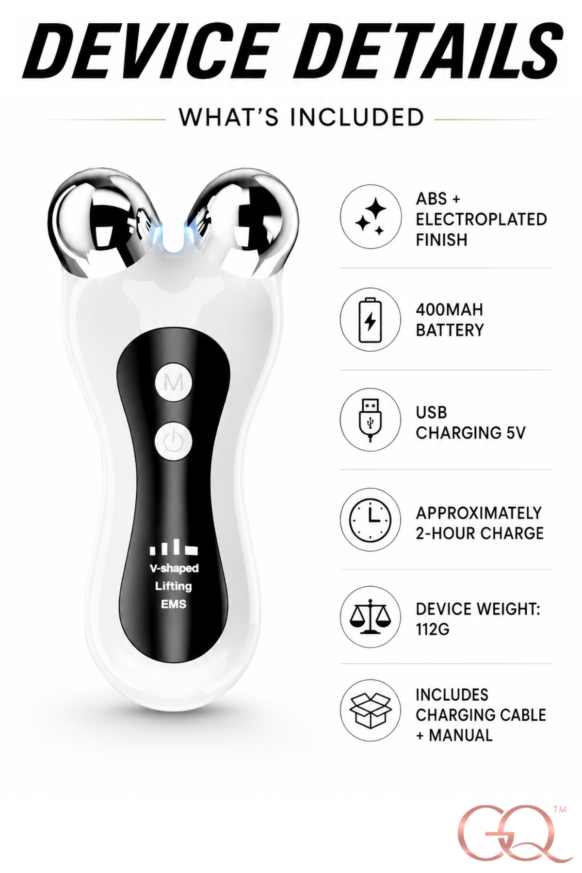 GLOWNIQUE Soleia V-Lift Roller - Artisanal Facial Contouring