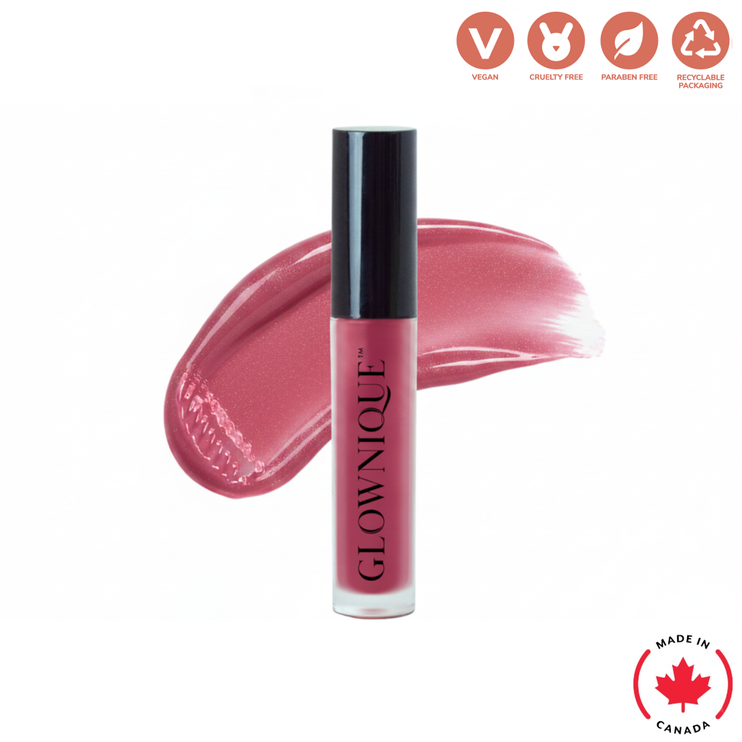 Indulge in GLOWNIQUE Lip Gloss, a sheer luxury crafted for sophisticated allure. This vegan formula enhances your natural beauty with a glossy finish, perfect for the discerning woman.