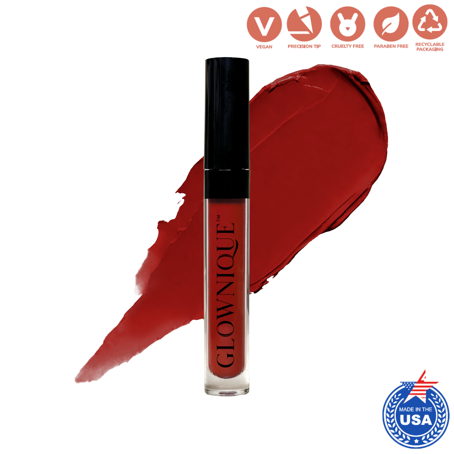 Elevate your beauty with GLOWNIQUE Liquid to Matte Lipstick, a vegan luxury crafted for sophistication. Experience a velvety matte finish that redefines allure.