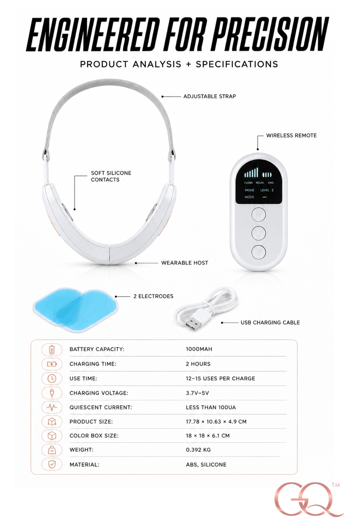 GLOWNIQUE Azzurra EMS V-Lift Device - Couture Facial Sculpting