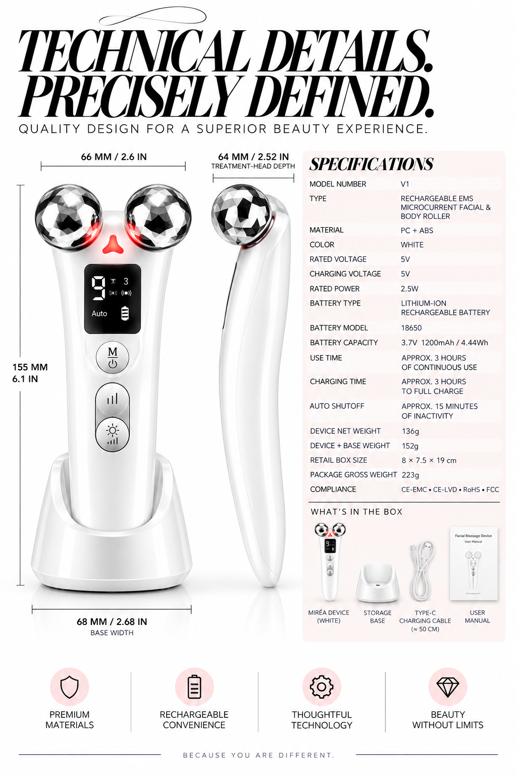 Miréa EMS Sculpting Roller by GLOWNIQUE