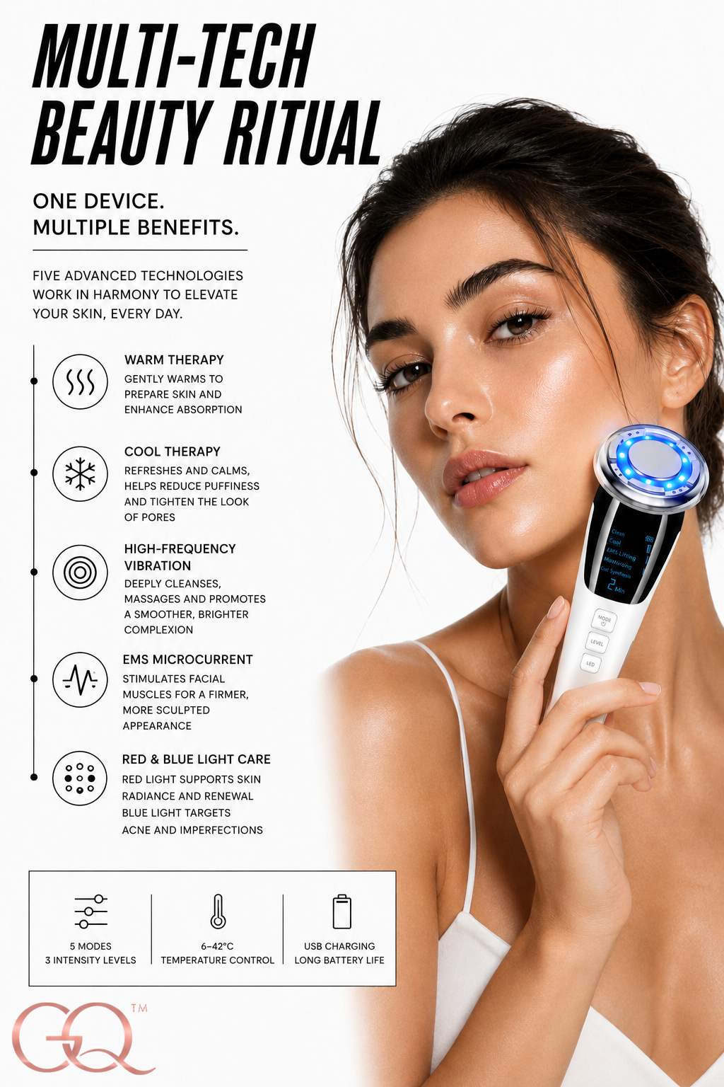 GLOWNIQUE Séraphine EMS Sculpting Device - Couture Skincare