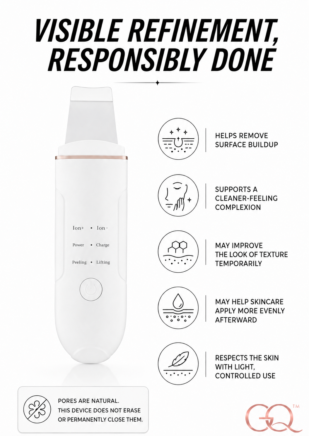 GLOWNIQUE Ultrasonic Skin Spatula | Artisanal Beauty Tool