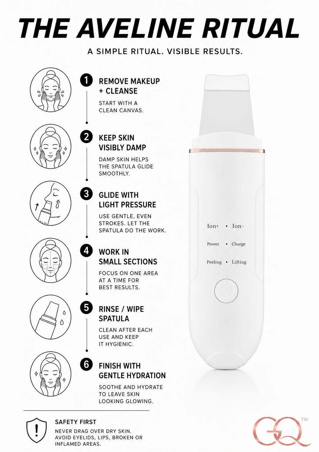 GLOWNIQUE Ultrasonic Skin Spatula | Artisanal Beauty Tool