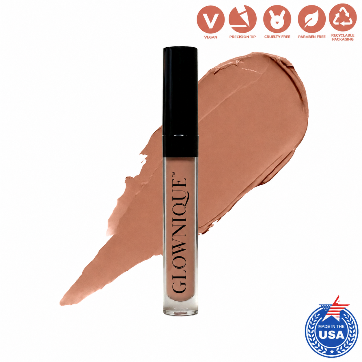 Indulge in GLOWNIQUE Liquid to Matte Lipstick, a luxurious blend of artistry and comfort. Experience velvety sophistication with every application.