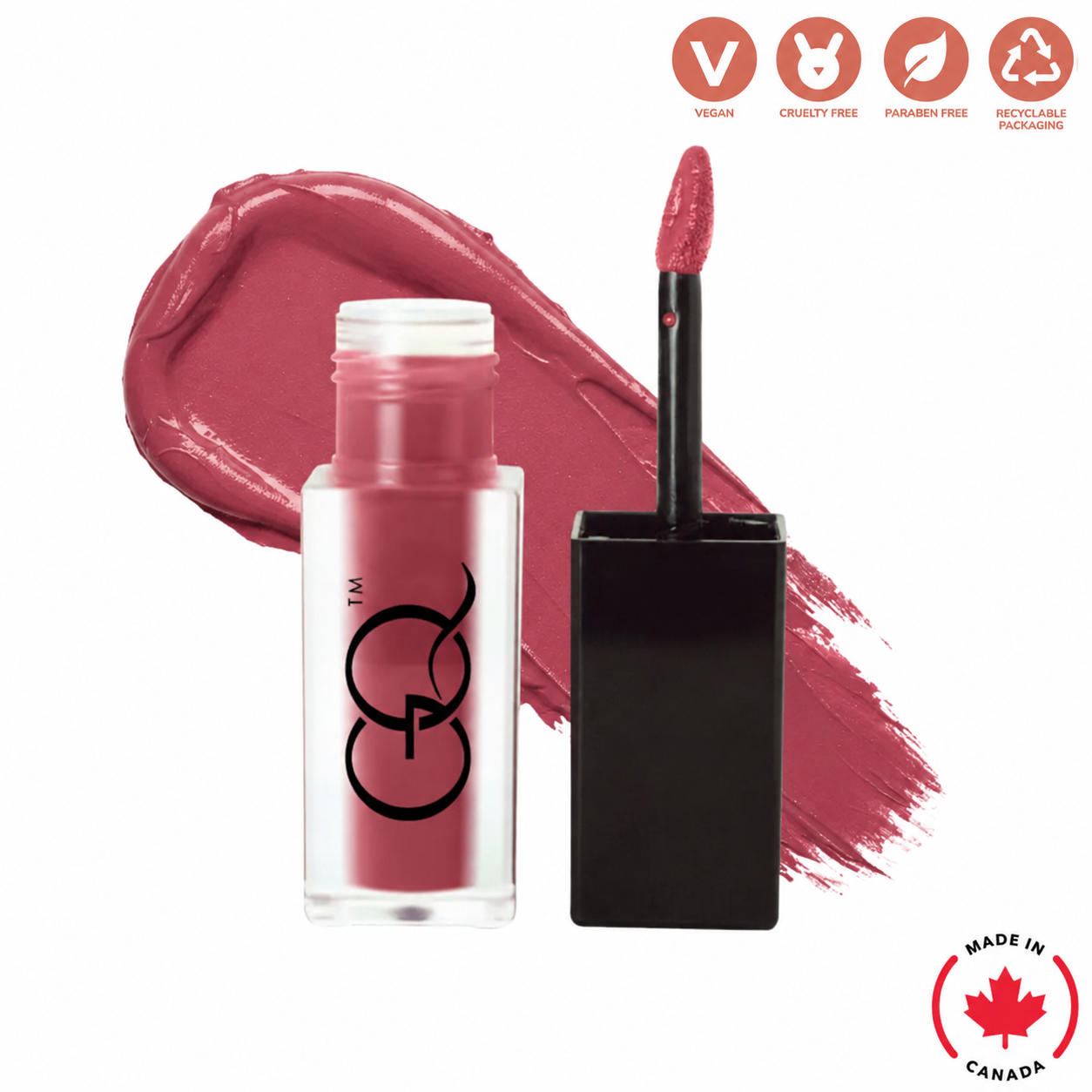 Experience the artistry of GLOWNIQUE Matte Lip Stain in Deep Burgundy, a vegan masterpiece that elevates your elegance with luxurious, long-lasting color.