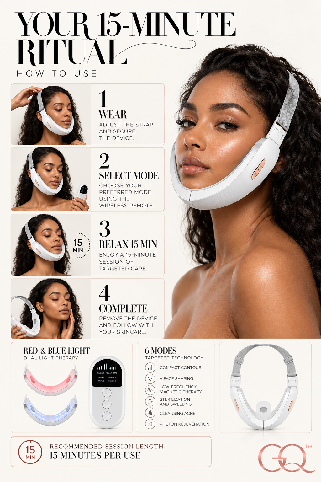 Azzurra EMS V-Lift Facial Sculpting Device | GLOWNIQUE