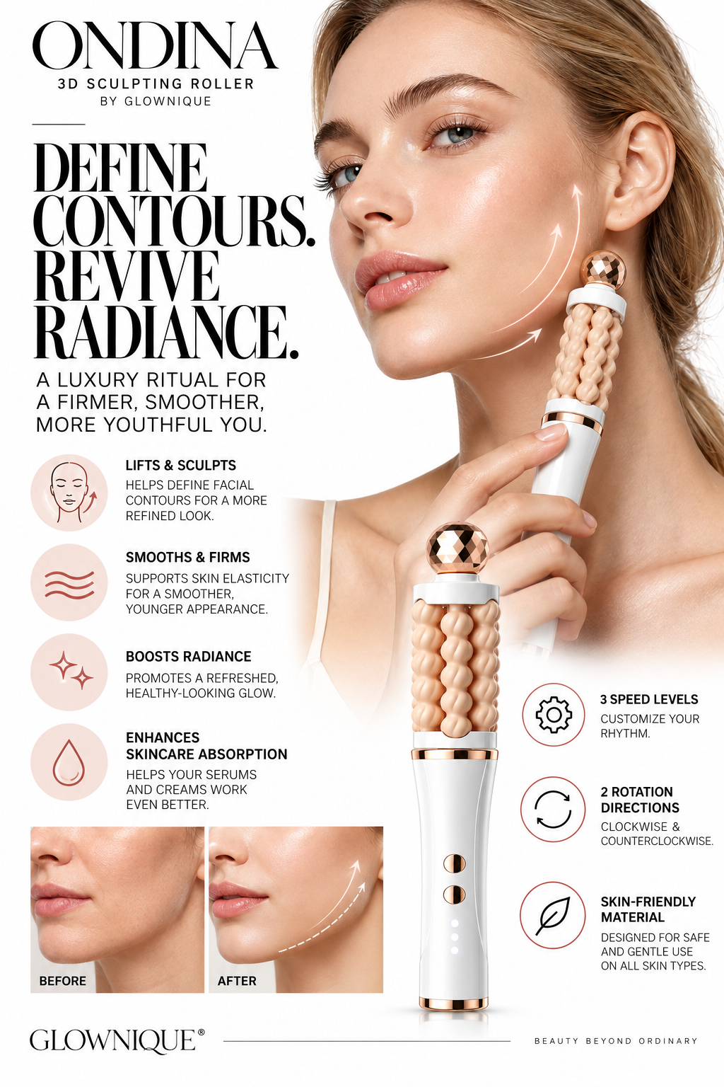 Ondina 3D Sculpting Roller by GLOWNIQUE
