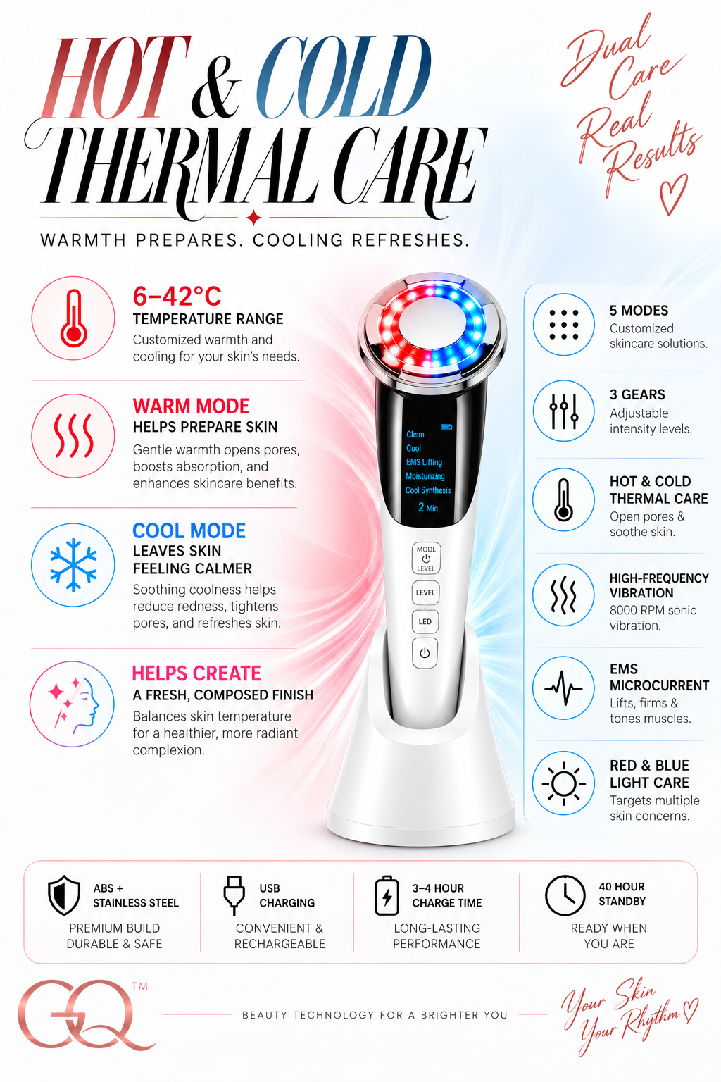 Séraphine EMS Hot & Cold Light Therapy Facial Sculptor | GLOWNIQUE