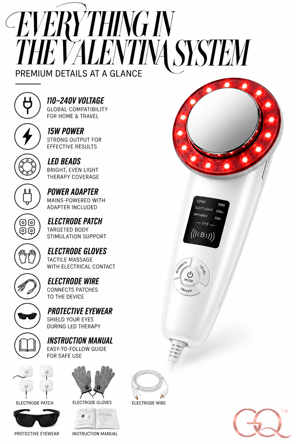 Valentina 6-in-1 EMS Body Sculpting & Toning Device | GLOWNIQUE