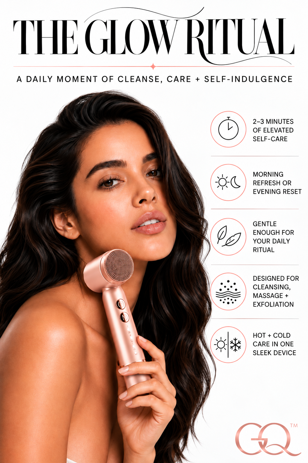GLOWNIQUE Venezia 6-in-1 Brush | Artisanal Luxury Cleansing