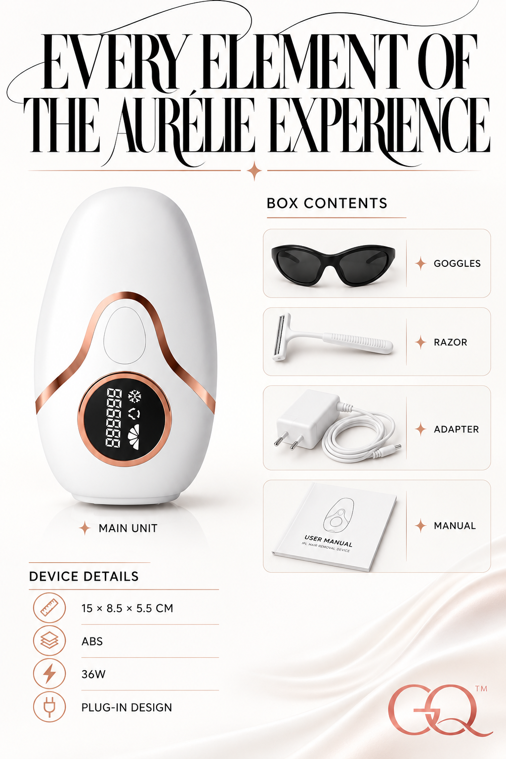 Aurélie Lumière Hair Removal Device | GLOWNIQUE