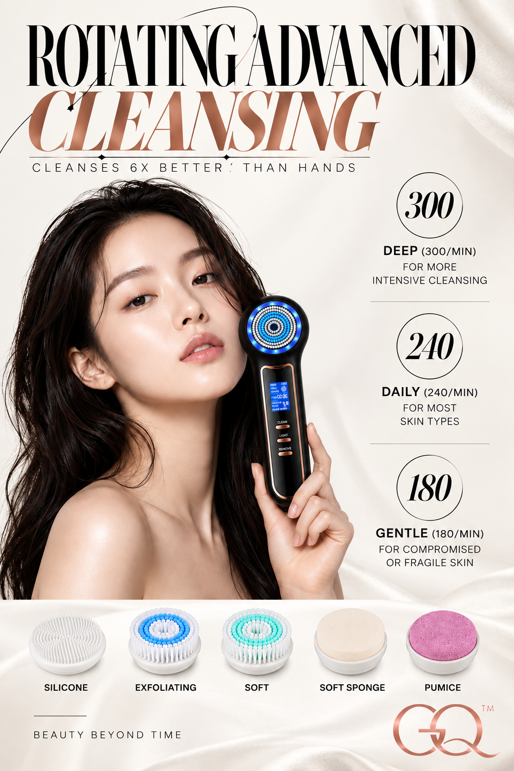 GLOWNIQUE Elara Sonic Cleansing Brush - Artisanal Luxury Tool