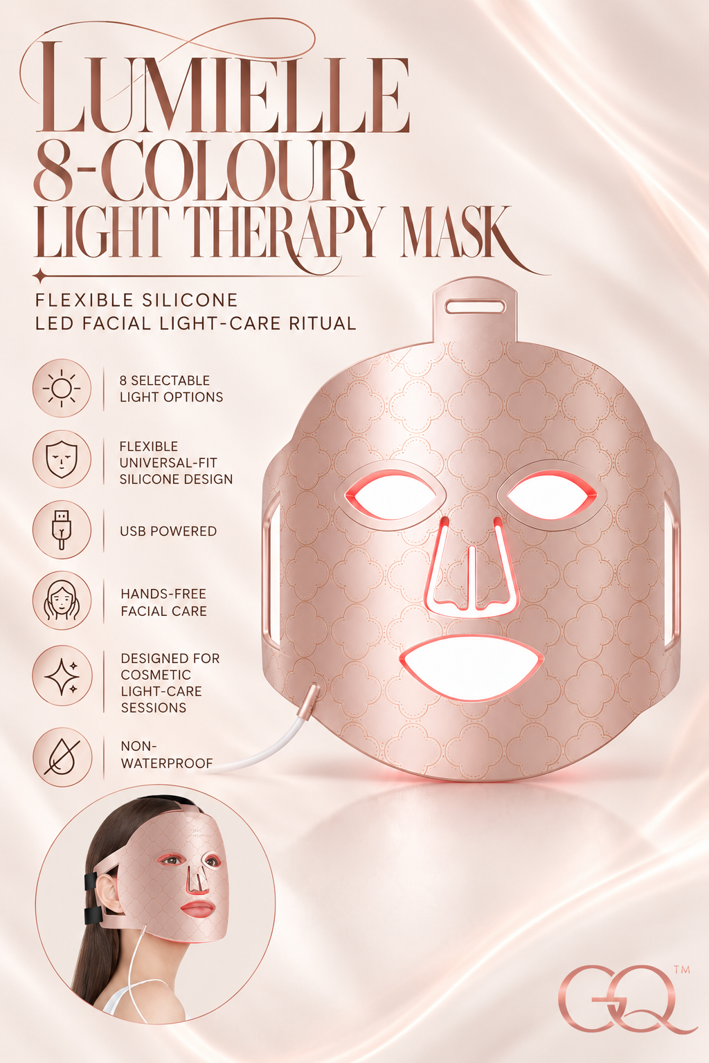 GLOWNIQUE Couture LED Light Therapy Mask for Radiant Skin
