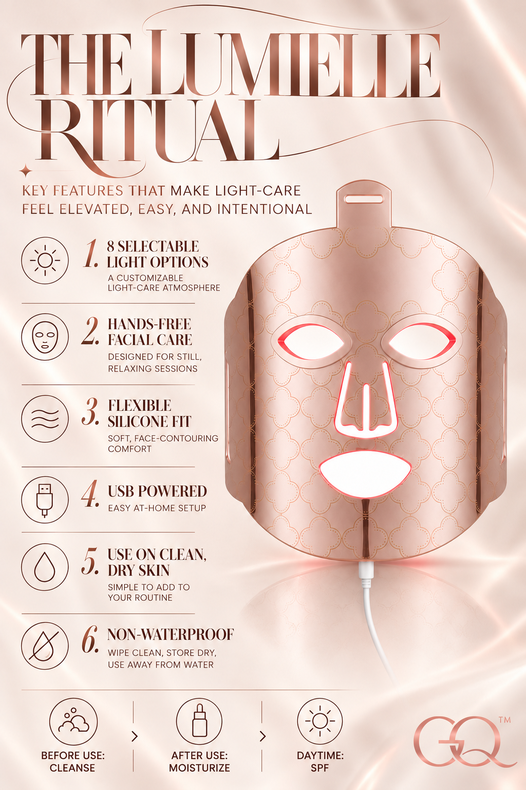 GLOWNIQUE Couture LED Light Therapy Mask for Radiant Skin