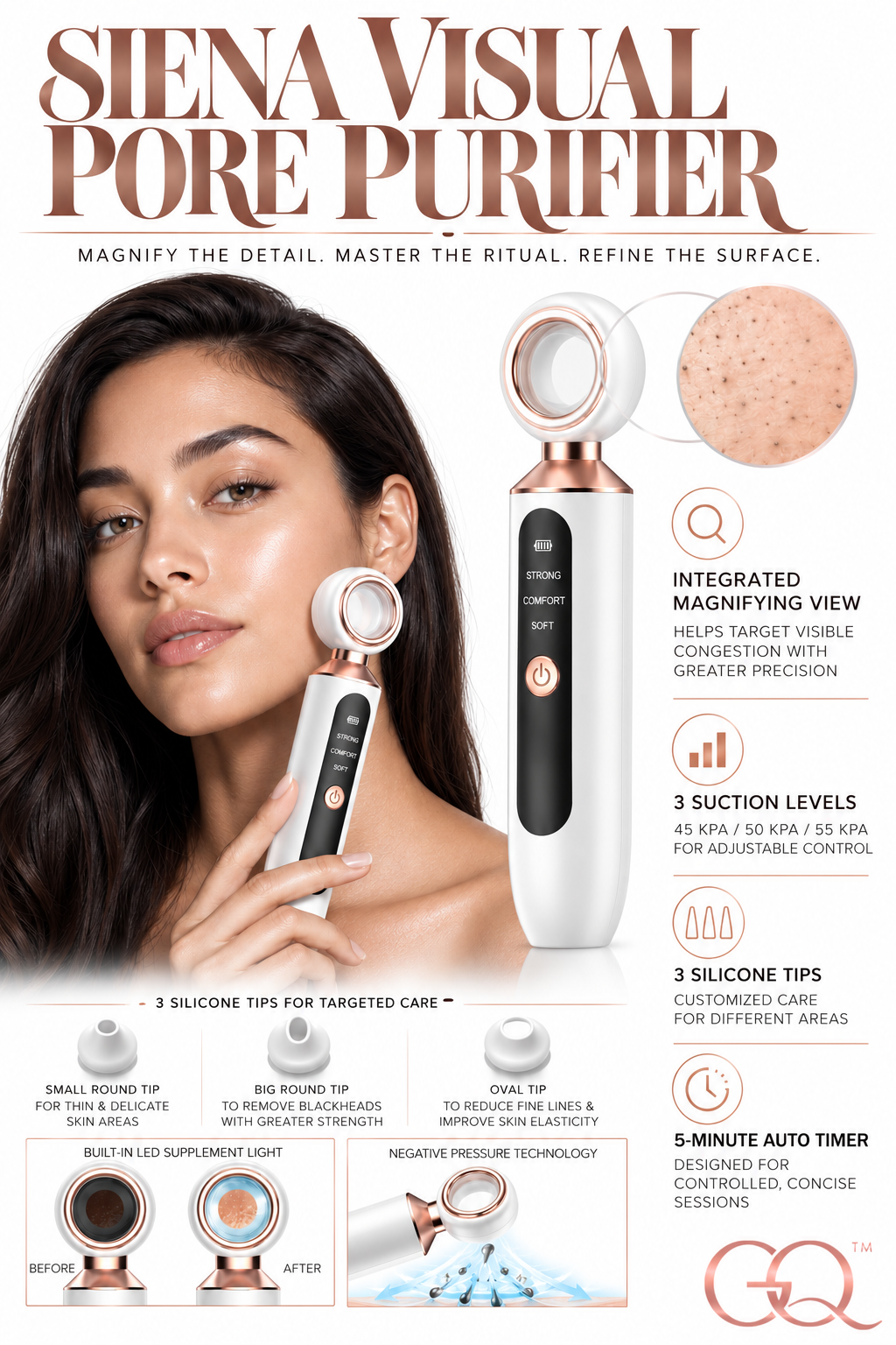 GLOWNIQUE Siena Visual Pore Purifier - Artisanal Skincare Tool