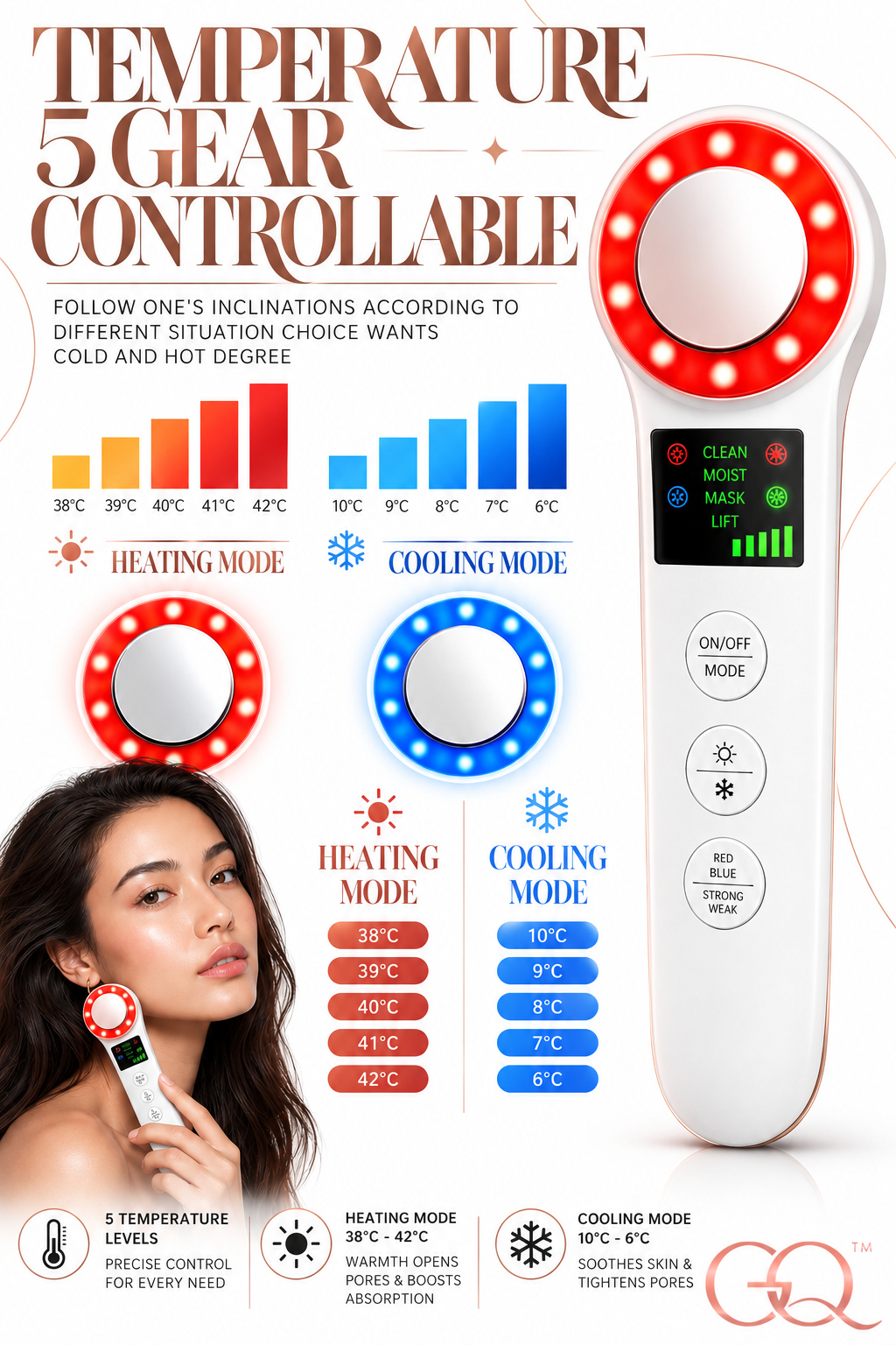 GLOWNIQUE Aurelia Cryo Sculpting Wand - Couture Beauty Tool