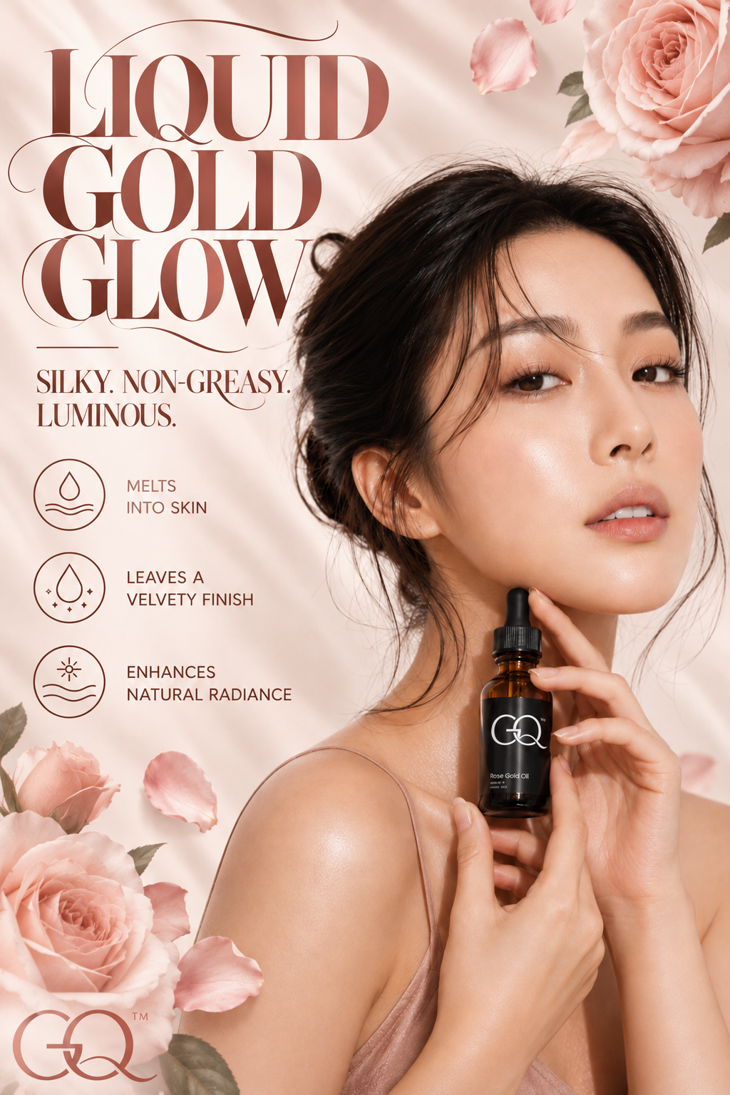 GLOWNIQUE Anti-Aging Rose Gold Oil - Luxurious Radiance Elixir