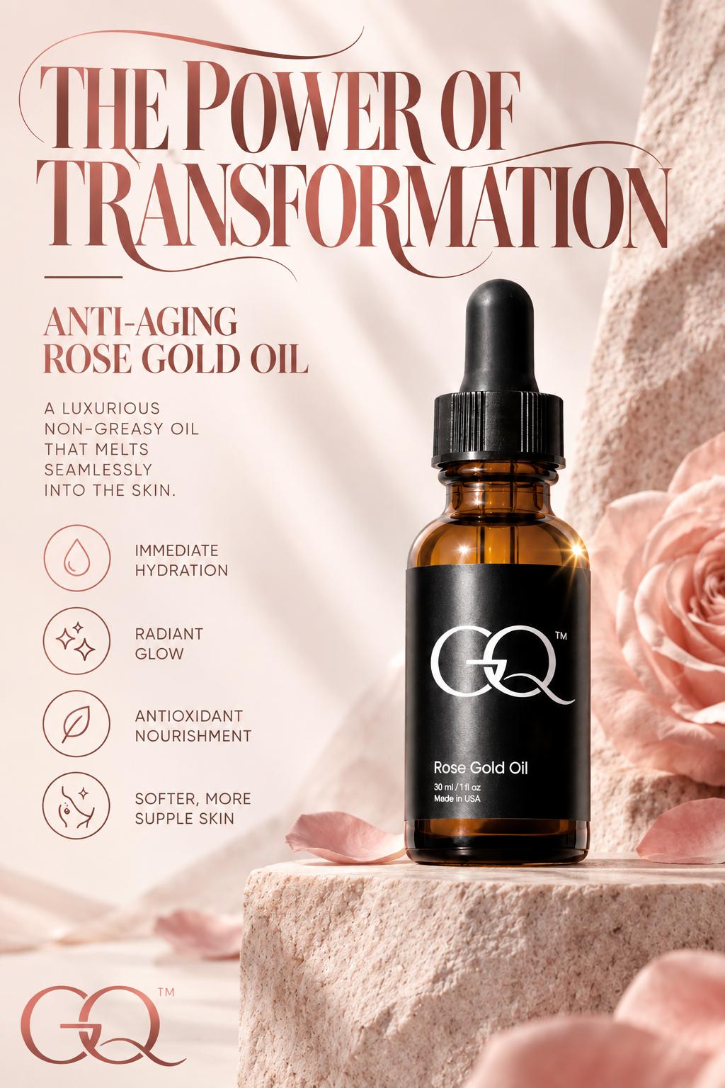 GLOWNIQUE Anti-Aging Rose Gold Oil Couture Elixir
