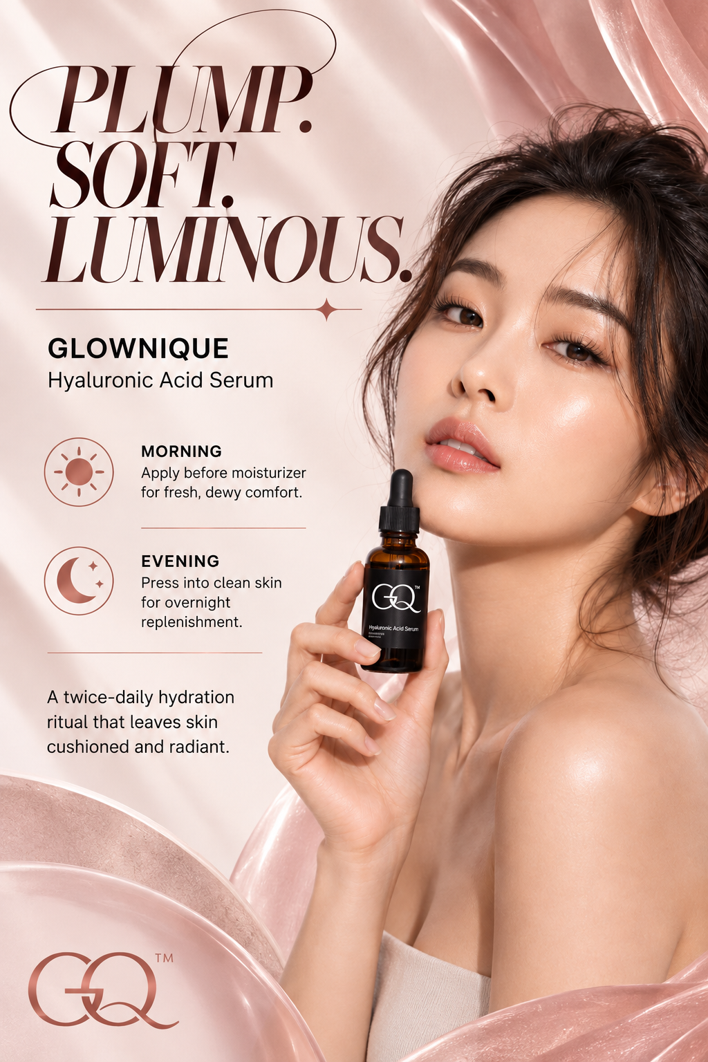 GLOWNIQUE Hyaluronic Acid Serum | Artisanal Luxury Hydration