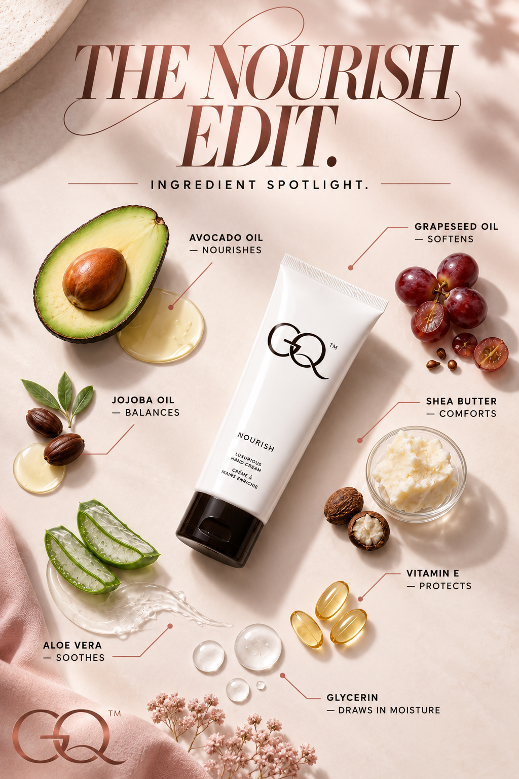 GLOWNIQUE Nourish Hand Cream | Artisanal Luxury Hydration