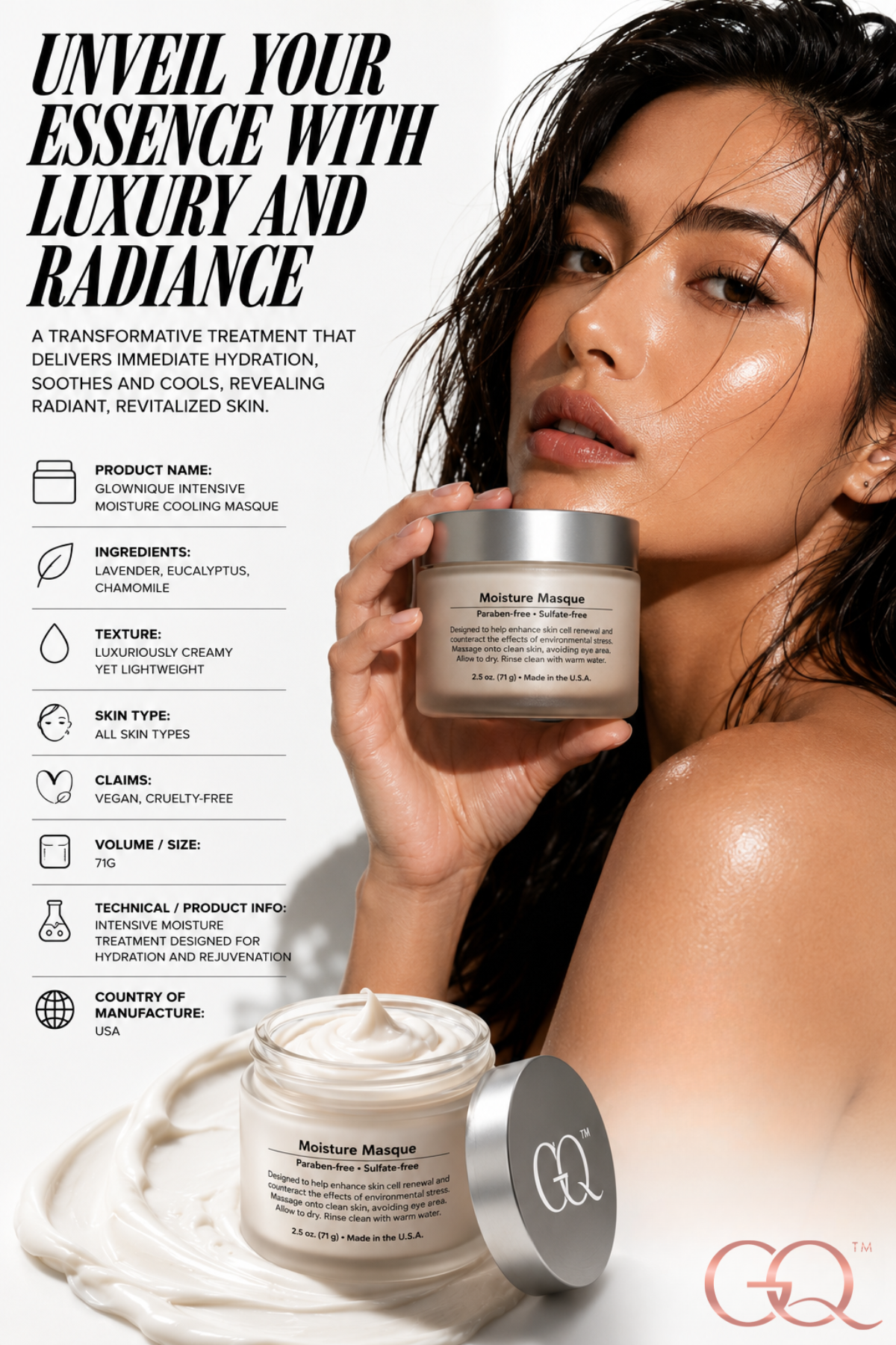 GLOWNIQUE Intensive Moisture Cooling Masque Couture Hydration