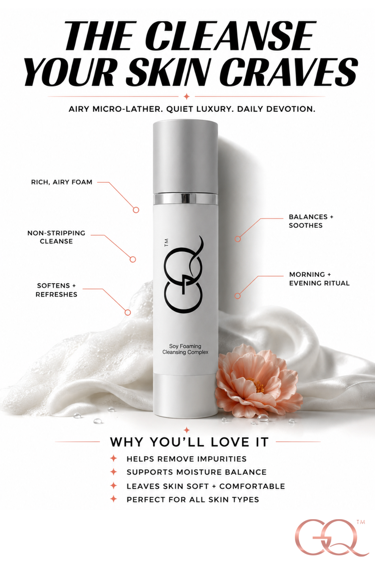 GLOWNIQUE Foaming Soy Cleansing Complex – Artisanal Luxury Cleanser