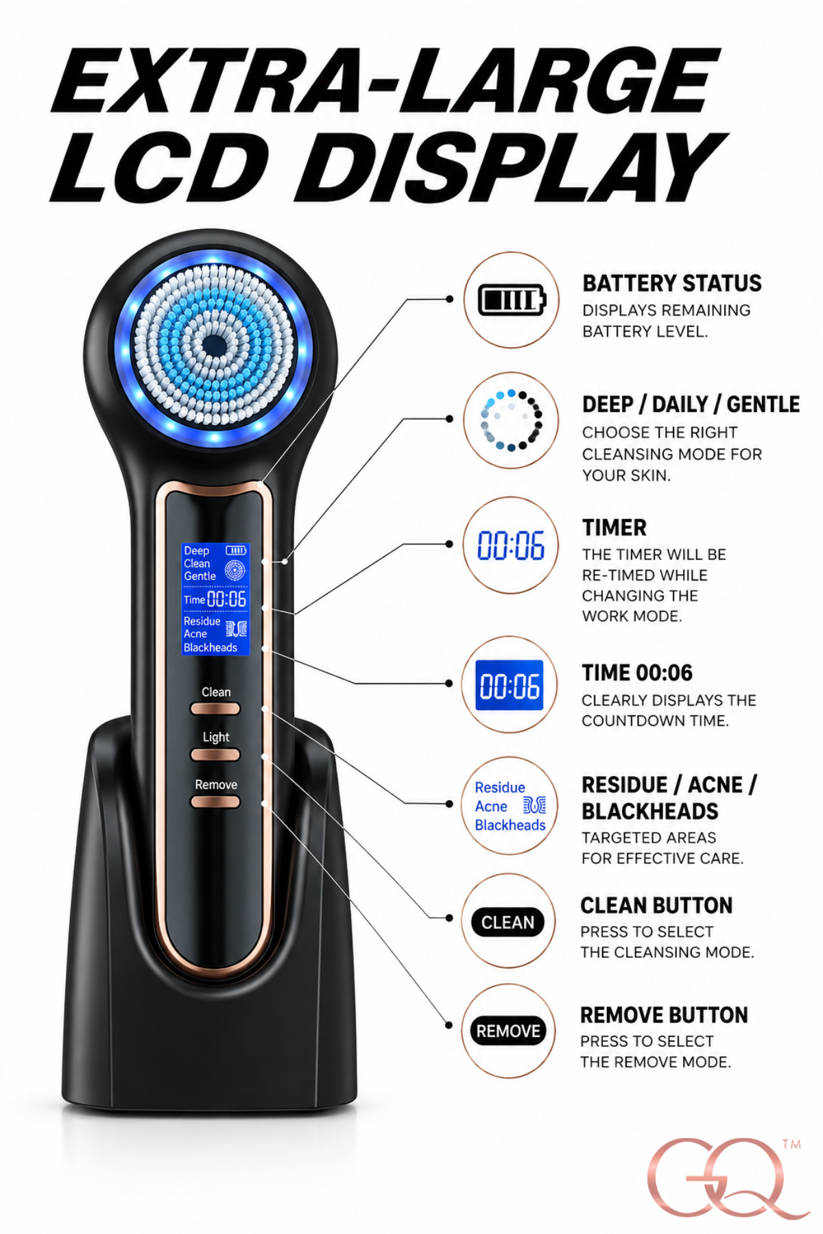 GLOWNIQUE Elara Sonic Cleansing Brush - Artisanal Luxury