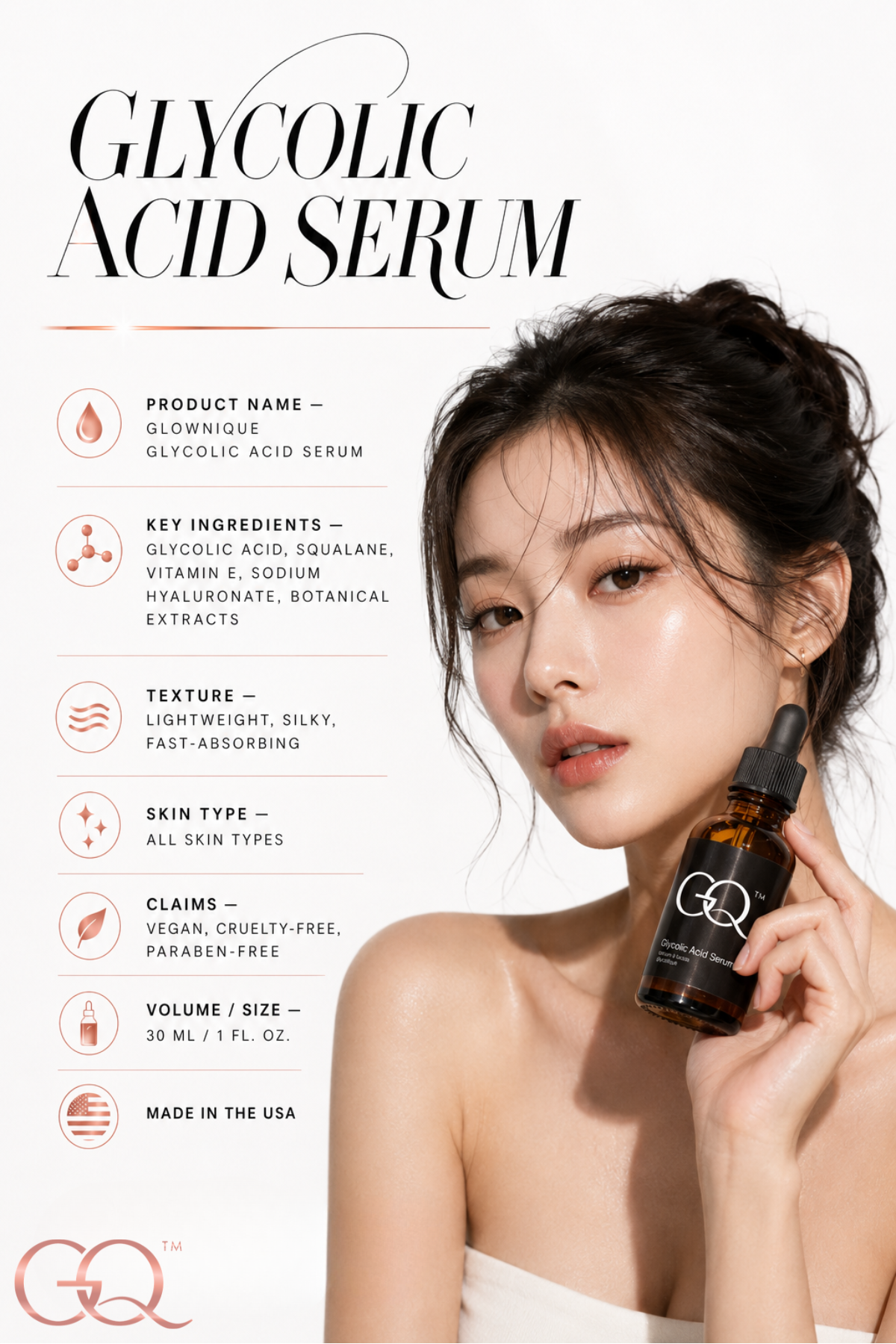 GLOWNIQUE Glycolic Acid Serum | Artisanal Luxury Skincare